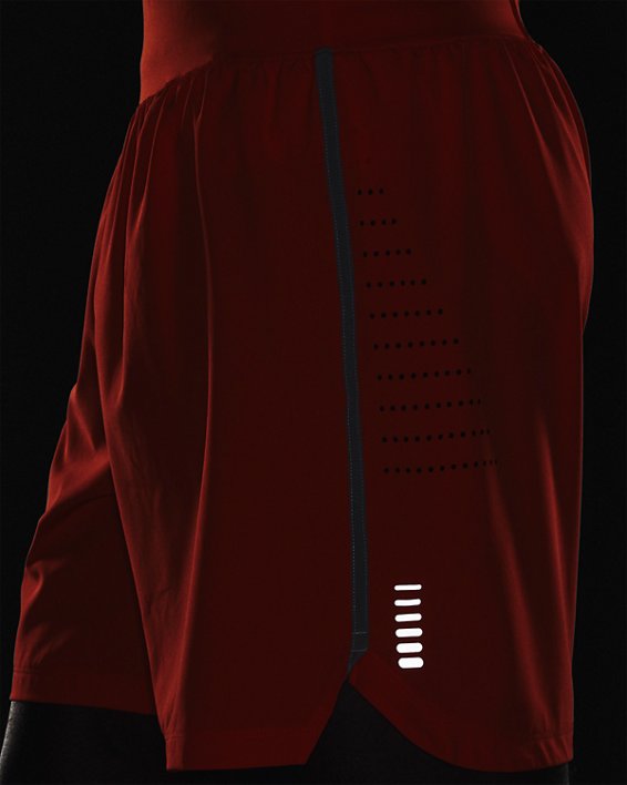 Men's UA Speedpocket 7" Shorts, Orange, pdpMainDesktop image number 4